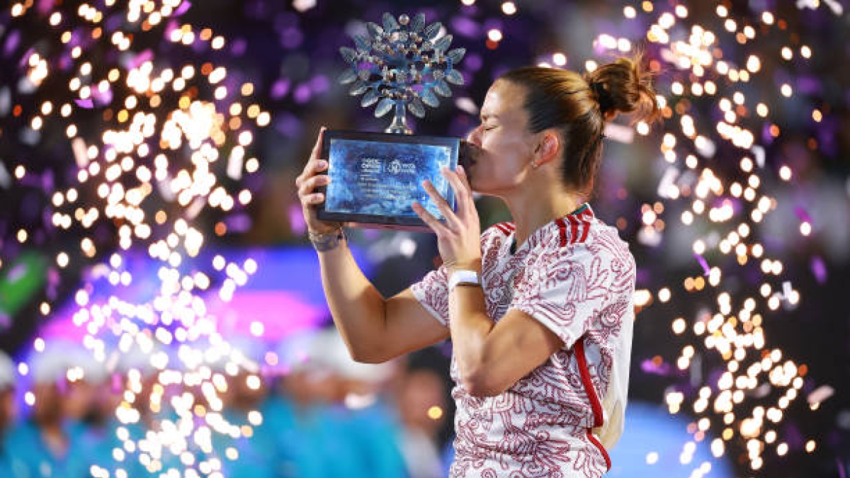 Maria Sakkari, reflexiones campeona WTA Guadalajara 2023. Foto: gettyimages