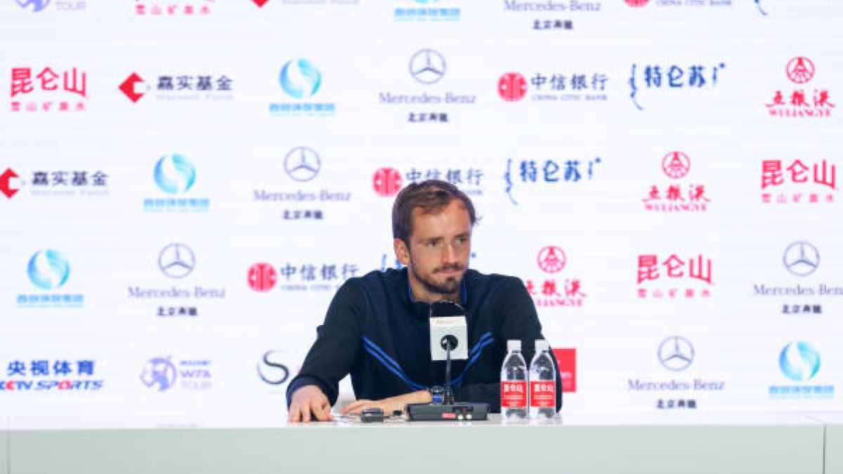 Daniil Medvedev en rueda de prensa. Imagen: Getty