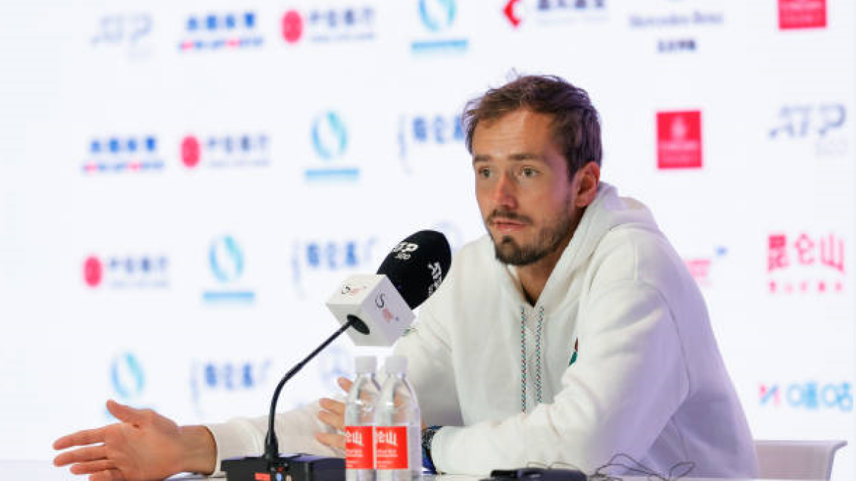 Daniil Medvedev en rueda de prensa. Imagen: Getty