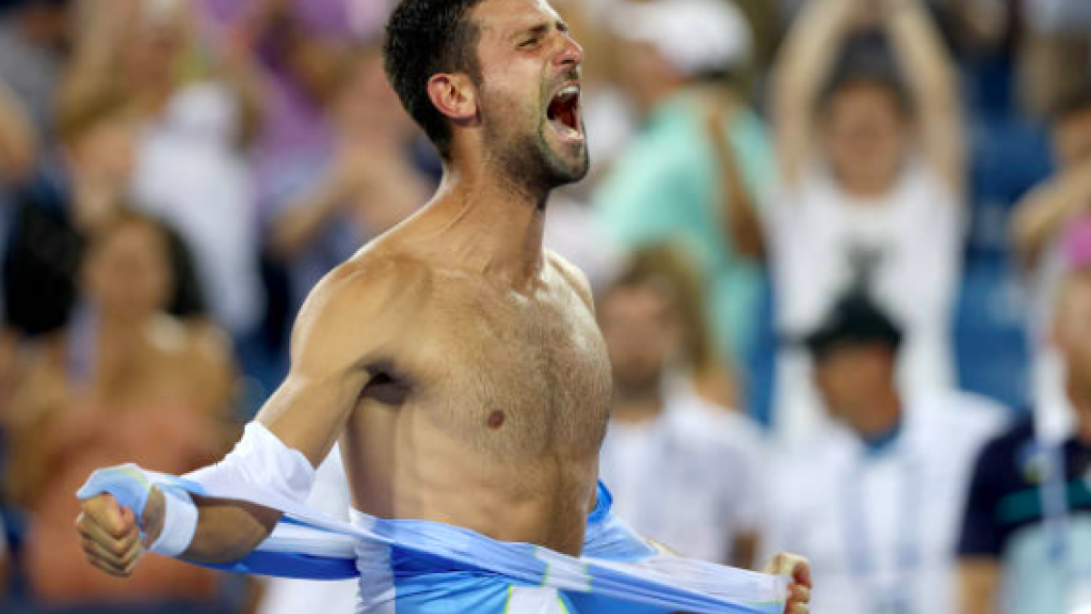 Novak Djokovic celebra su título en Cincinnati. Fuente: Getty