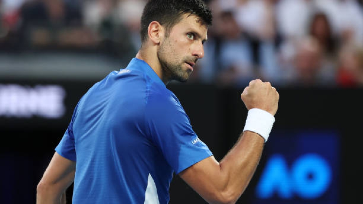 Novak Djokovic gana a Dino Prizmic en Open de Australia 2024. Foto. gettyimages