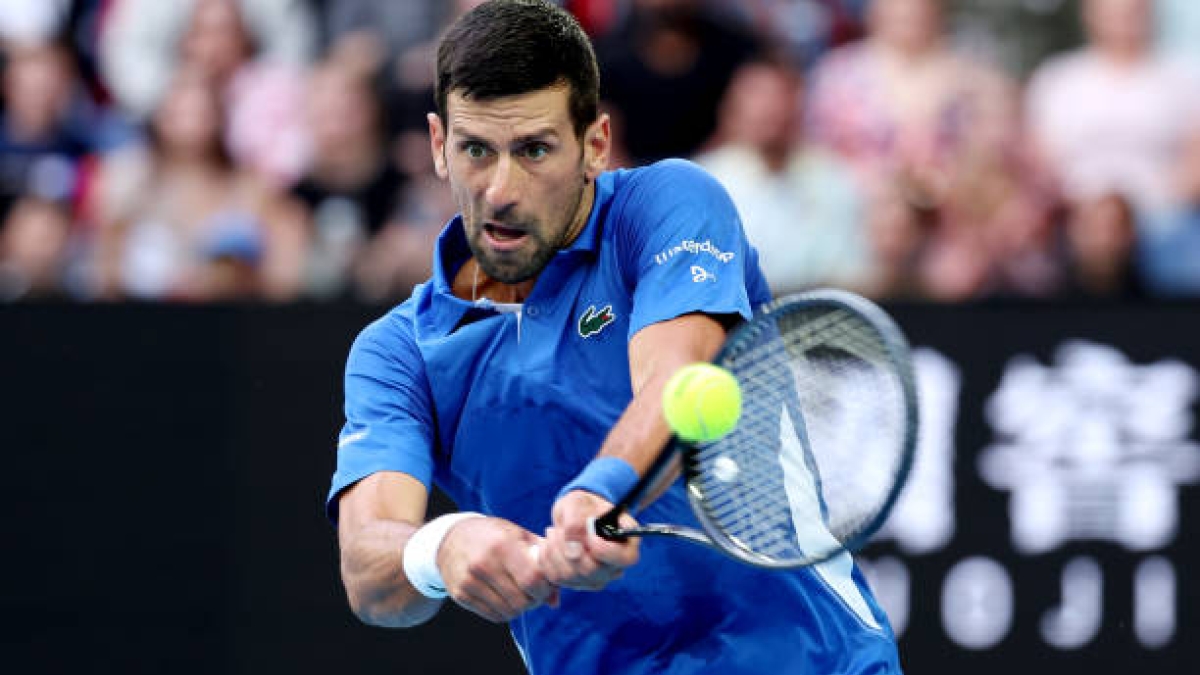 Novak Djokovic, durante el partido ante Dino Prizmic en el Open de Australia. Foto: Getty