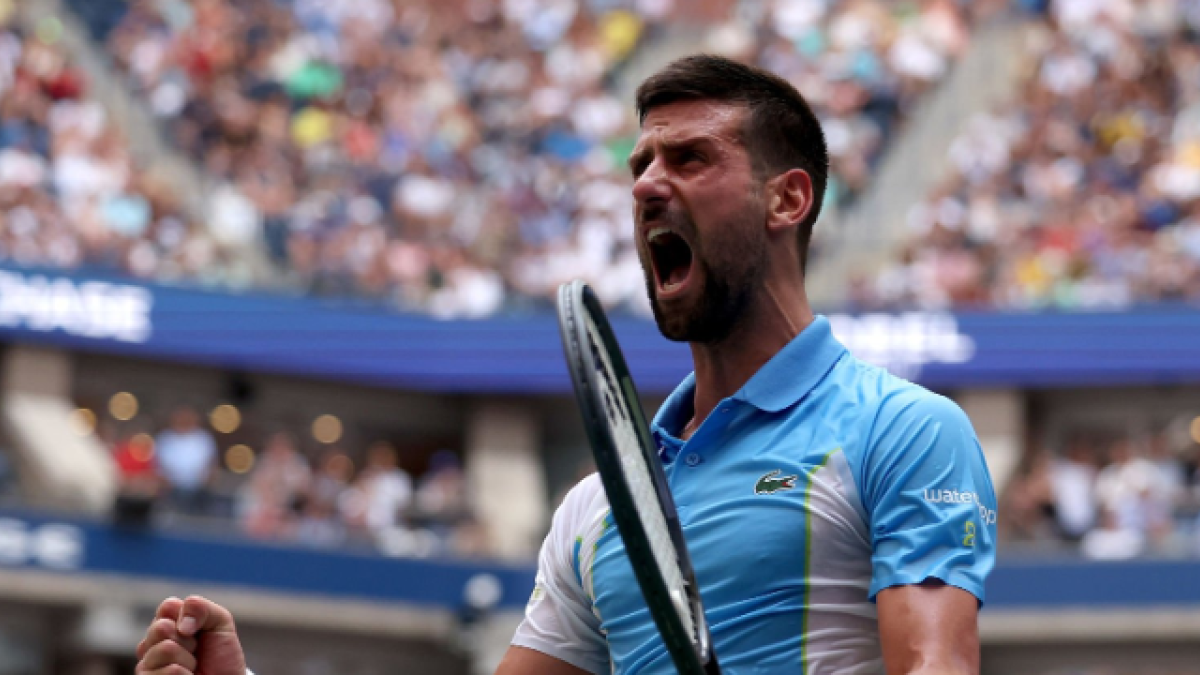 Novak Djokovic en el US Open 2023. Foto: Getty