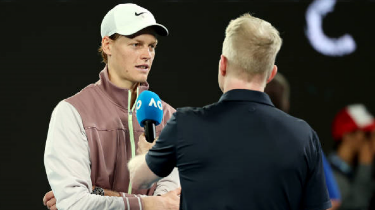 Jannik Sinner en el Open de Australia 2024. Foto: getty