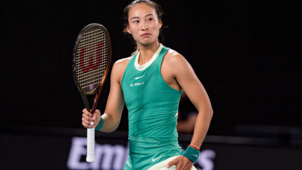 Qinwen Zheng en el Open de Australia 2024. Foto: getty