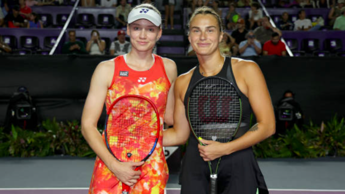 Elena Rybakina y Aryna Sabalenka. Fuente: Getty