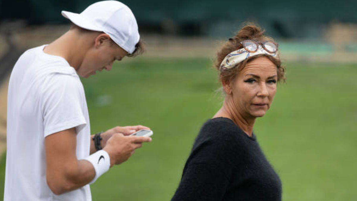 Aneke Rune y Holger Rune en Wimbledon 2023. Foto: getty