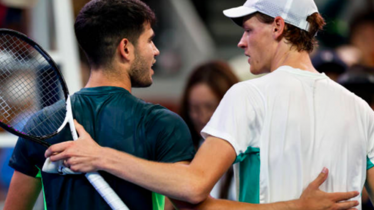 Carlos Alcaraz y Jannik Sinner. Fuente: Getty