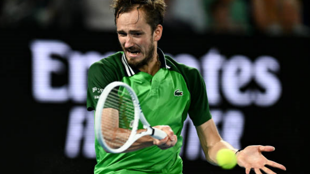 Daniil Medvedev en el Open de Australia 2024. Foto: getty