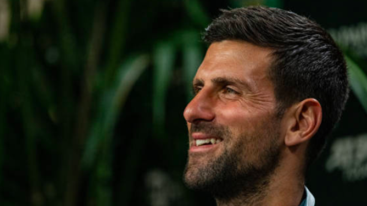 Novak Djokovic durante el Media Day de Indian Wells. Fuente: Getty