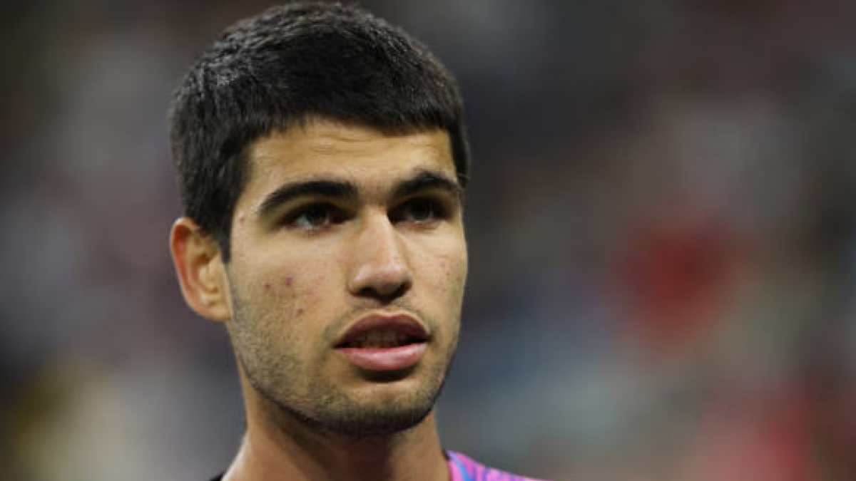Carlos Alcaraz en Indian Wells 2024. Foto: getty