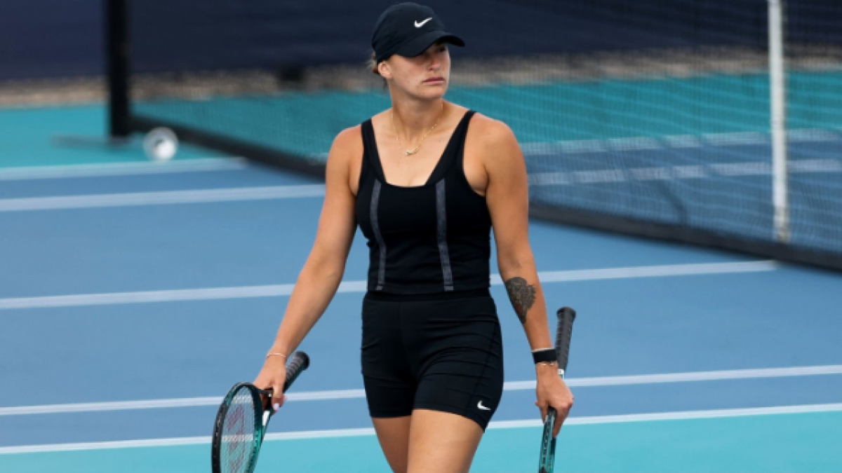 Aryna Sabalenka en el Miami Open 2024. Foto: Getty