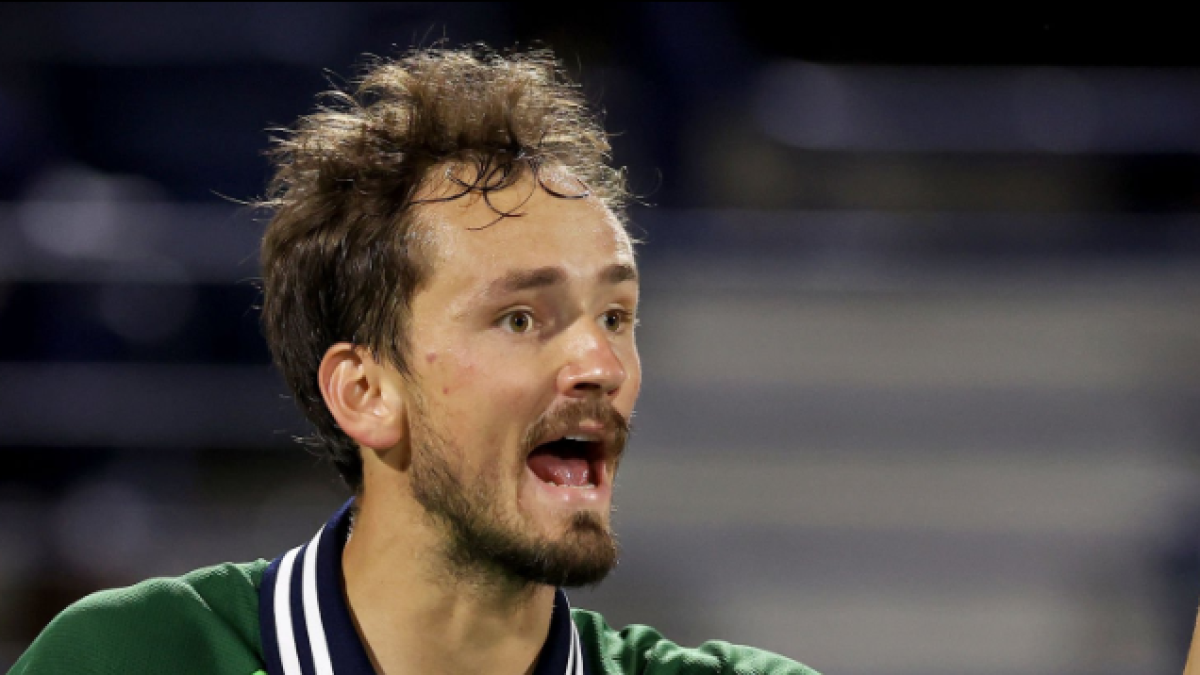 Daniil Medvedev en el ATP Dubái 2024. Foto: Getty