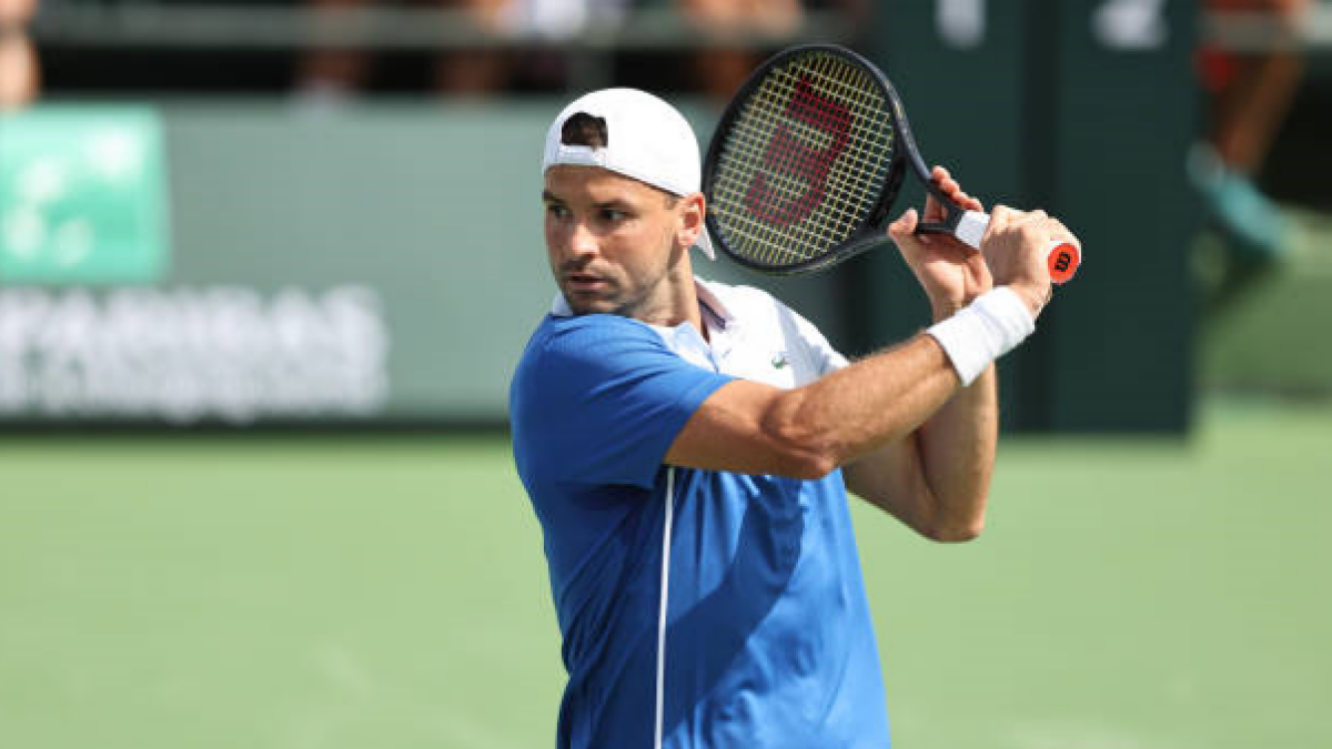Grigor Dimitrov en Indian Wells 2024. Foto: getty