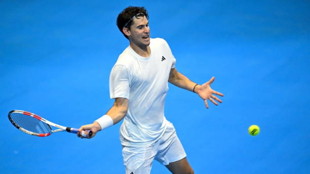 Dominic Thiem, momento clave. Foto: gettyimages