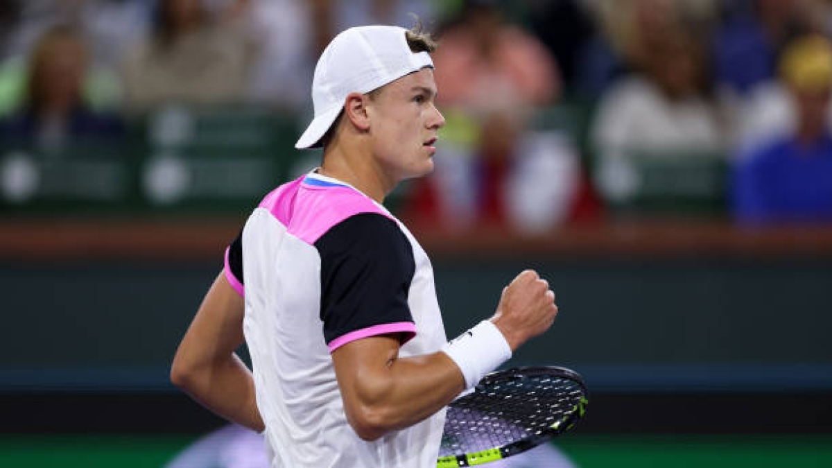 Holger Rune, en Indian Wells 2024 ante Fritz. Foto: gettyimages