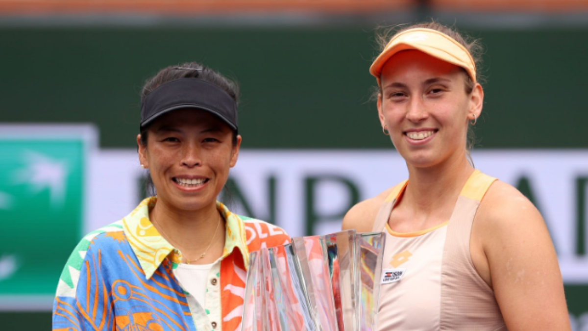 Su-Wei Hsieh y Elise Mertens, campeonas en Indian Wells 2024. Foto: Getty