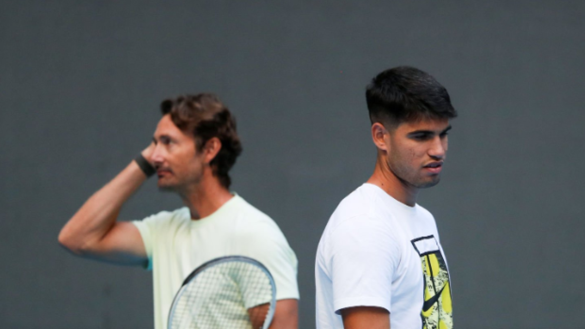 Juan Carlos Ferrero y Carlos Alcaraz. Foto: Getty