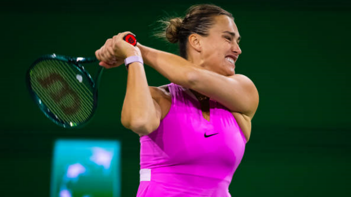 Aryna Sabalenka en Indian Wells 2024. Foto: getty
