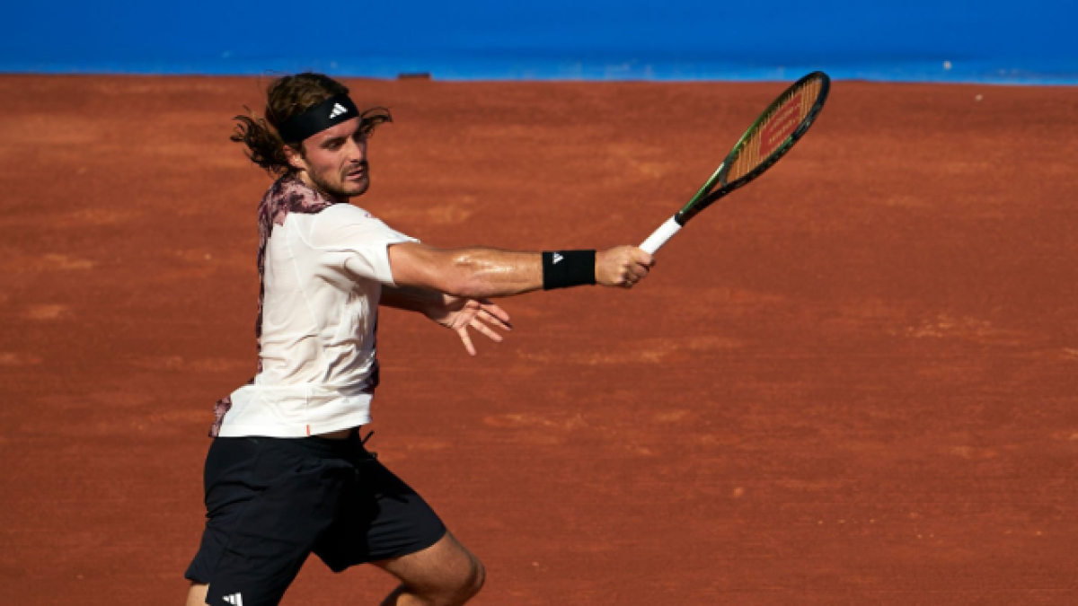 Stefanos Tsitsipas en el pasado Conde de Godó. Foto: Getty
