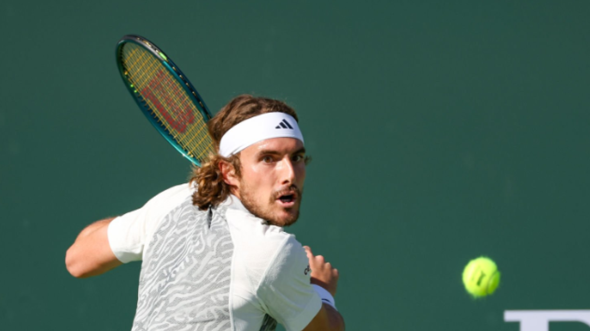 Stefanos Tsitsipas en Indian Wells 2024. Foto: Getty