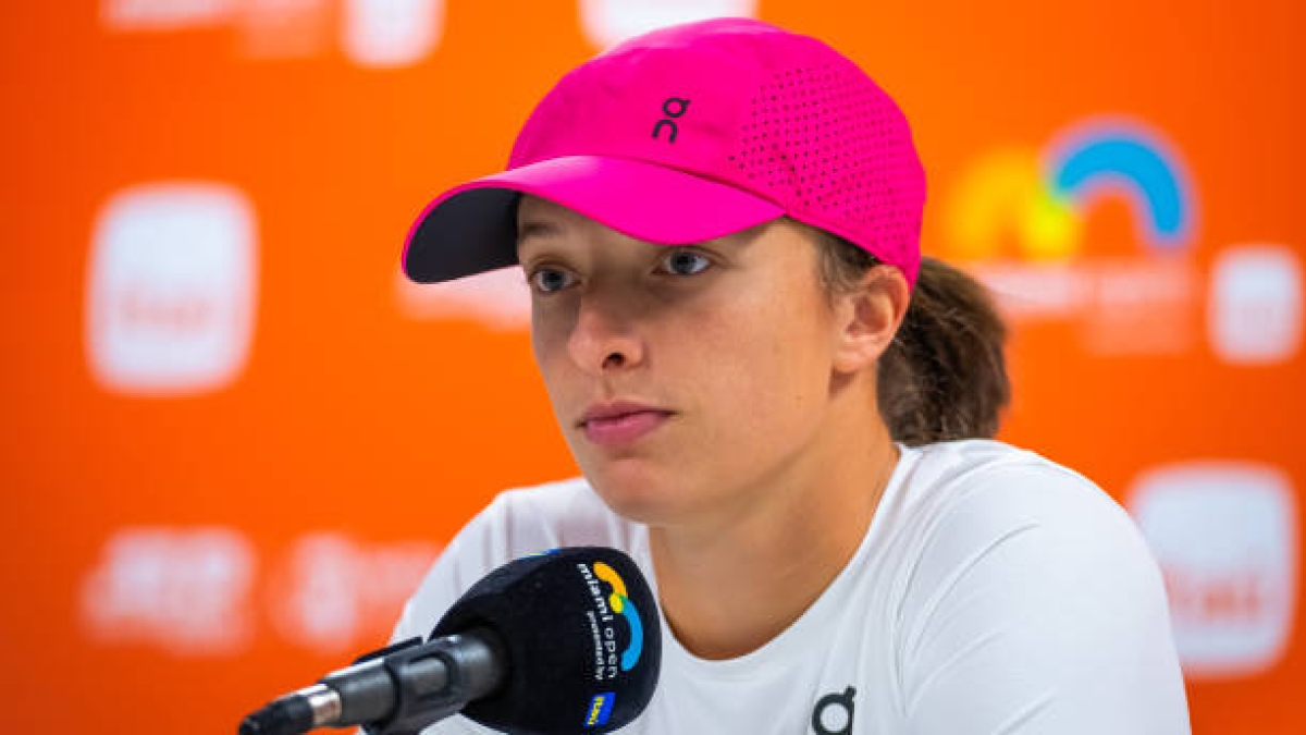 Iga Swiatek en el Miami Open 2024. Foto: getty