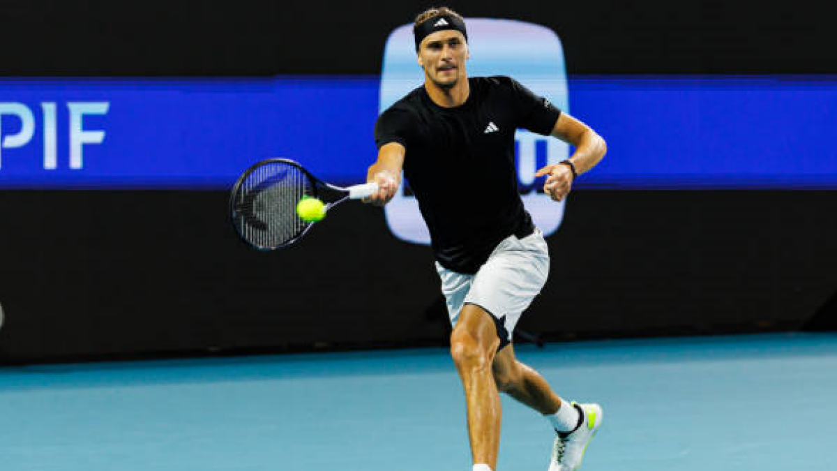 Alexander Zverev en el Miami Open 2024. Foto: getty