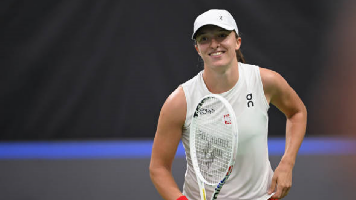 Iga Swiatek en la Billie Jean King Cup 2024. Foto: getty