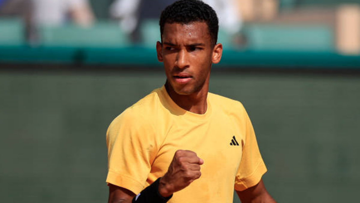 Felix Auger-Aliassime en el ATP Masters 1000 de Montecarlo 2024. Foto: getty
