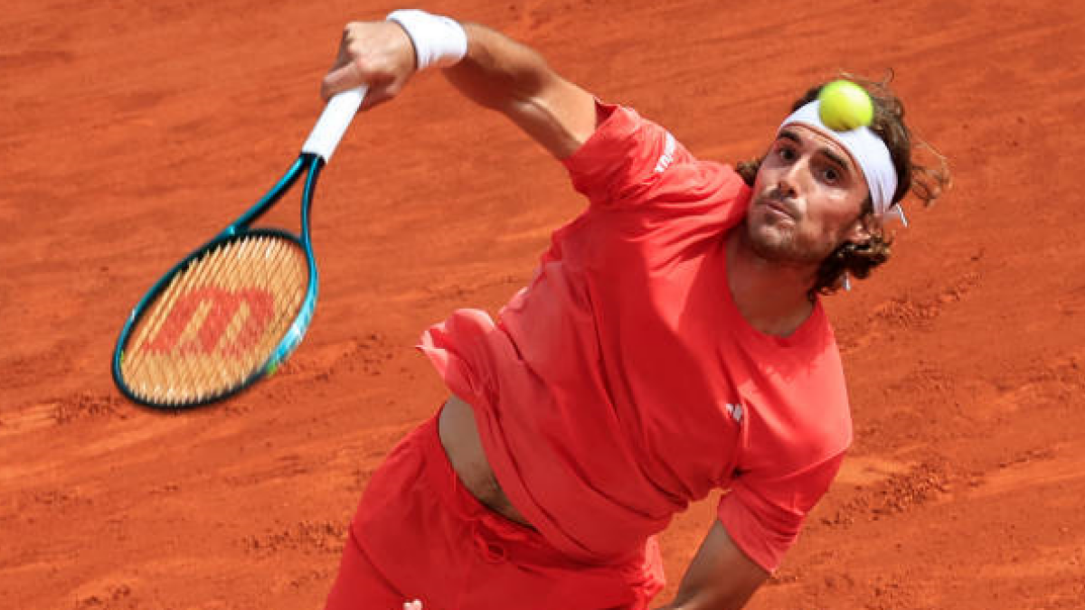 Stefanos Tsitsipas en el Masters 1000 de Montecarlo 2024. Foto: getty