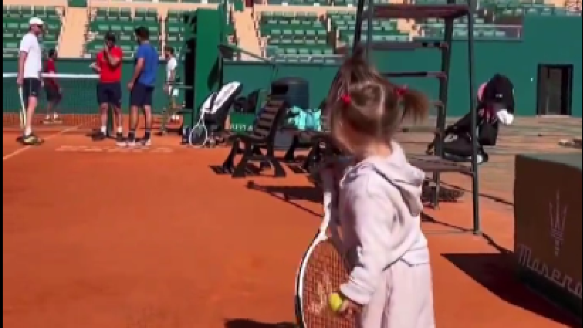 Hija de Medvedev, tierra batida. Foto: gettyimages