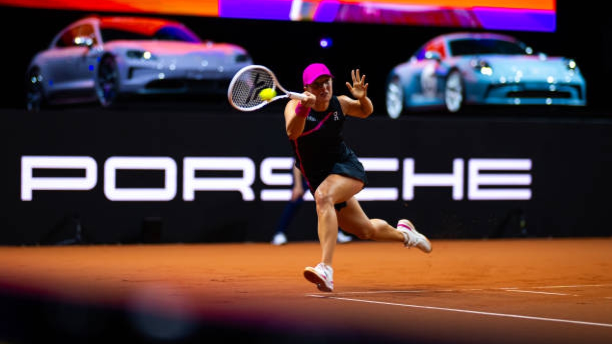 Iga Swiatek en el WTA Stuttgart 2024. Foto: Getty