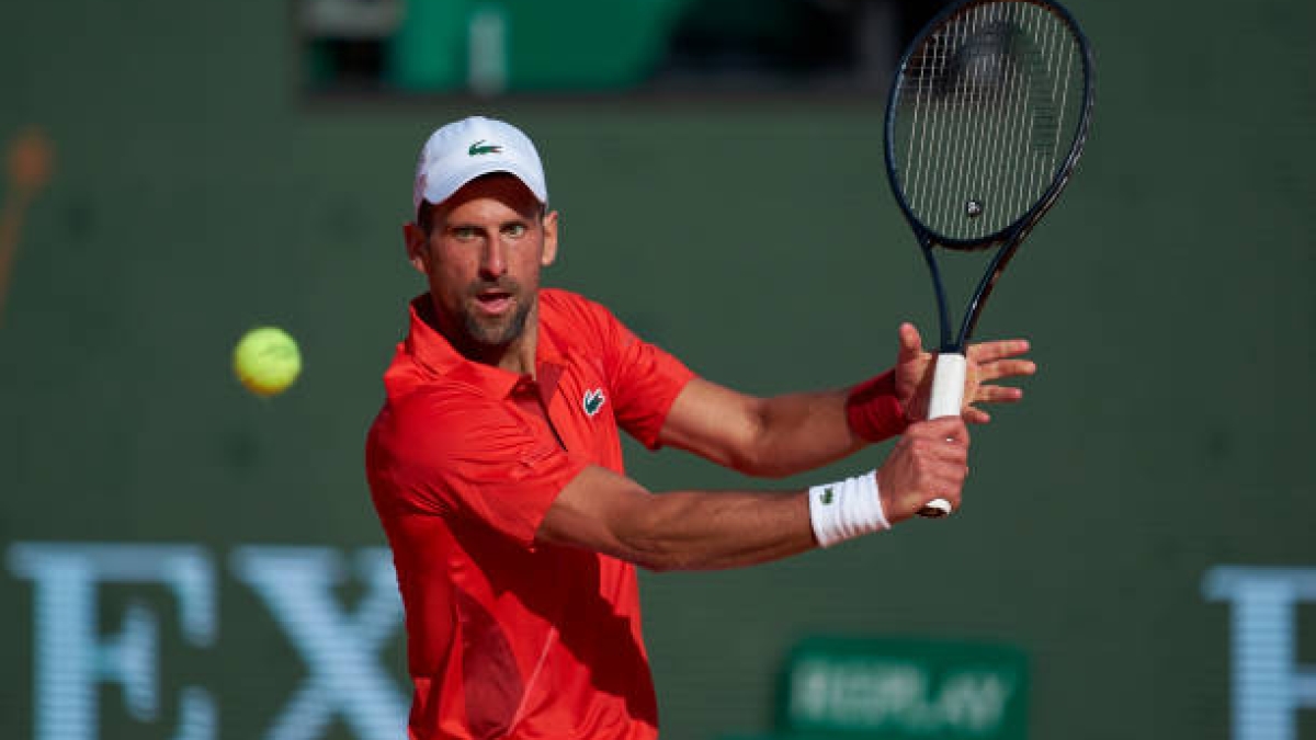 Novak Djokovic en el ATP Masters 1000 de Montecarlo 2024. Foto: Getty