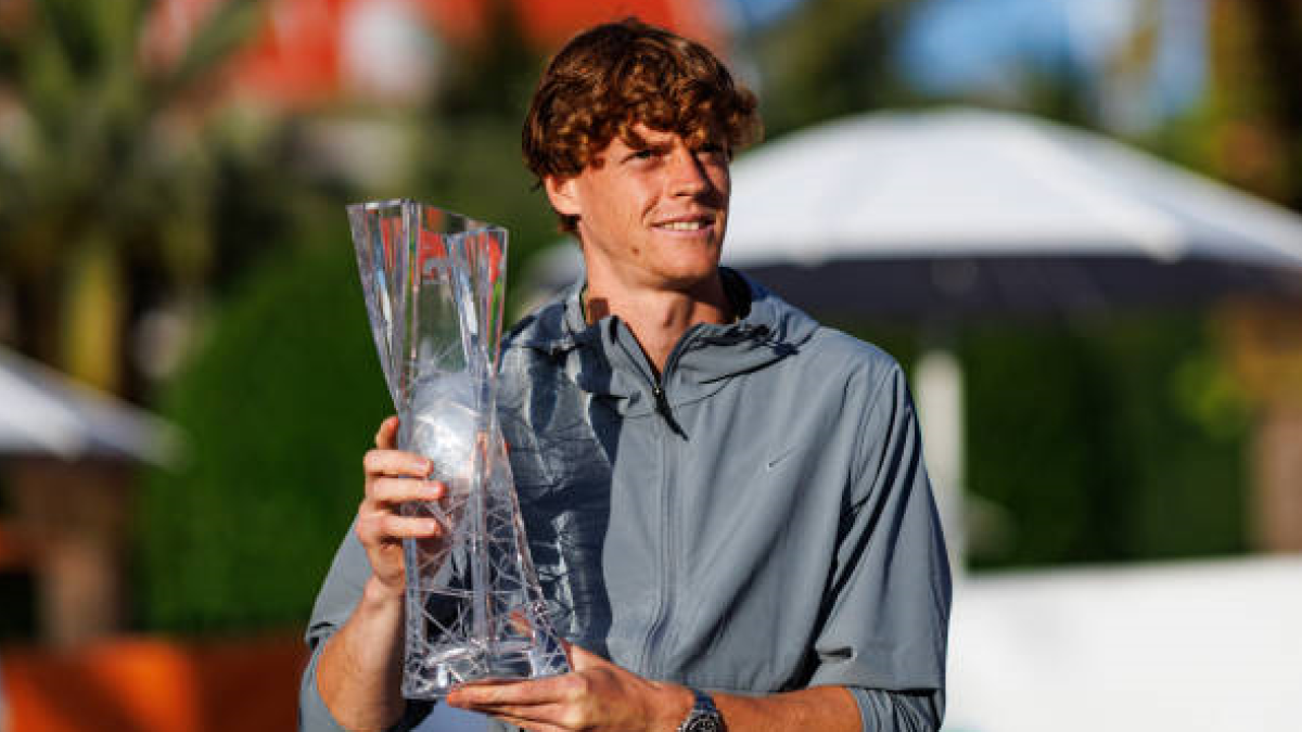 Jannik Sinner en el Miami Open 2024. Foto: getty