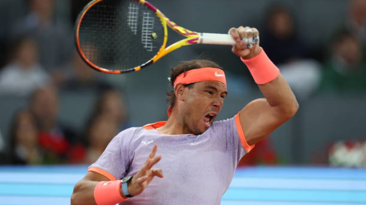 Rafael Nadal en el Mutua Madrid Open 2024. Foto: Getty
