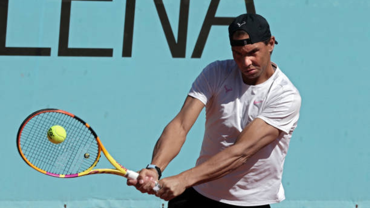 Rafael Nadal, entrenamientos Mutua Madrid Open 2024. Foto: gettyimages
