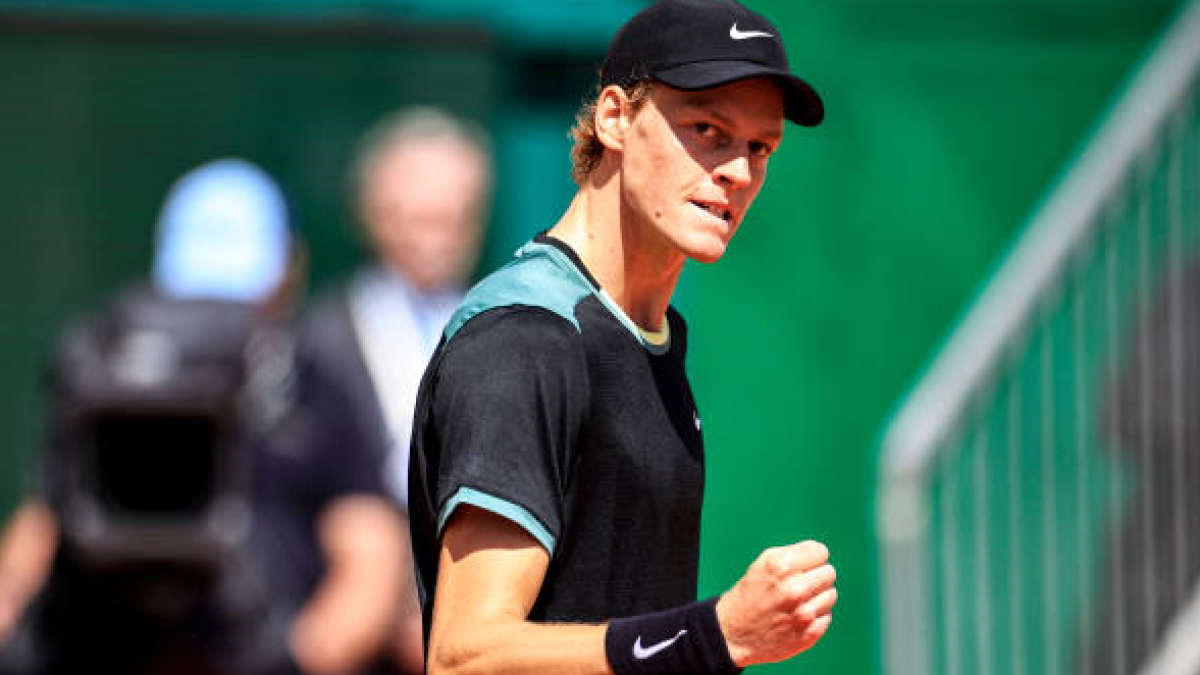 Jannik Sinner en el Masters 1000 de Montecarlo 2024. Foto: getty