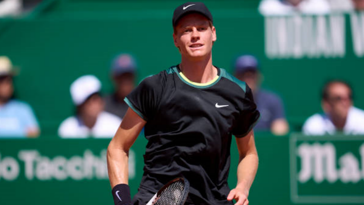 Jannik Sinner en el Masters 1000 de Montecarlo 2024. Foto: getty