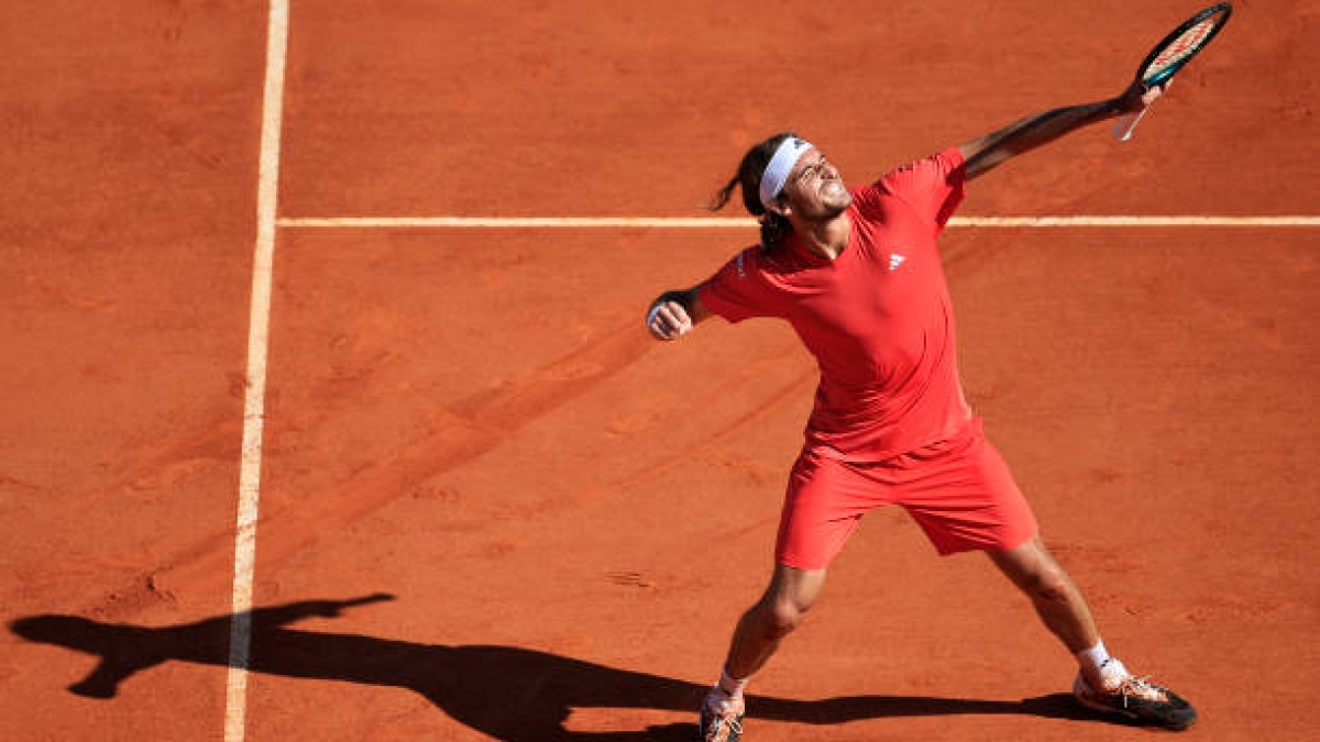 Stefanos Tsitsipas se clasifica a la final del ATP Masters 1000 de Montecarlo 2024. Foto: Getty