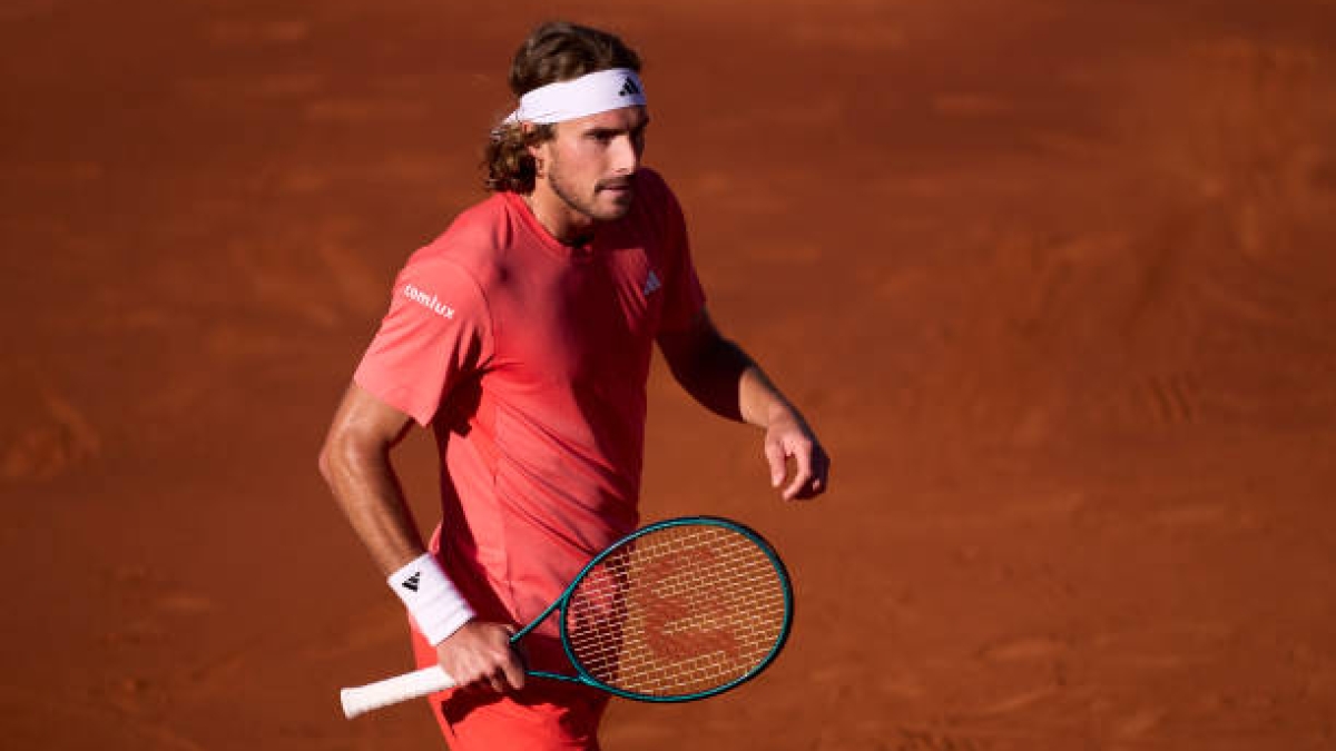 Stefanos Tsitsipas en el Conde de Godó 2024. Foto: Getty