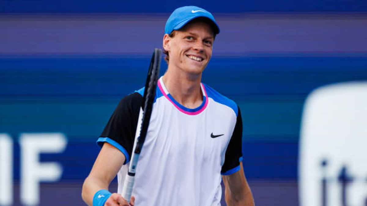 Jannik Sinner en el Miami Open 2024. Foto: getty