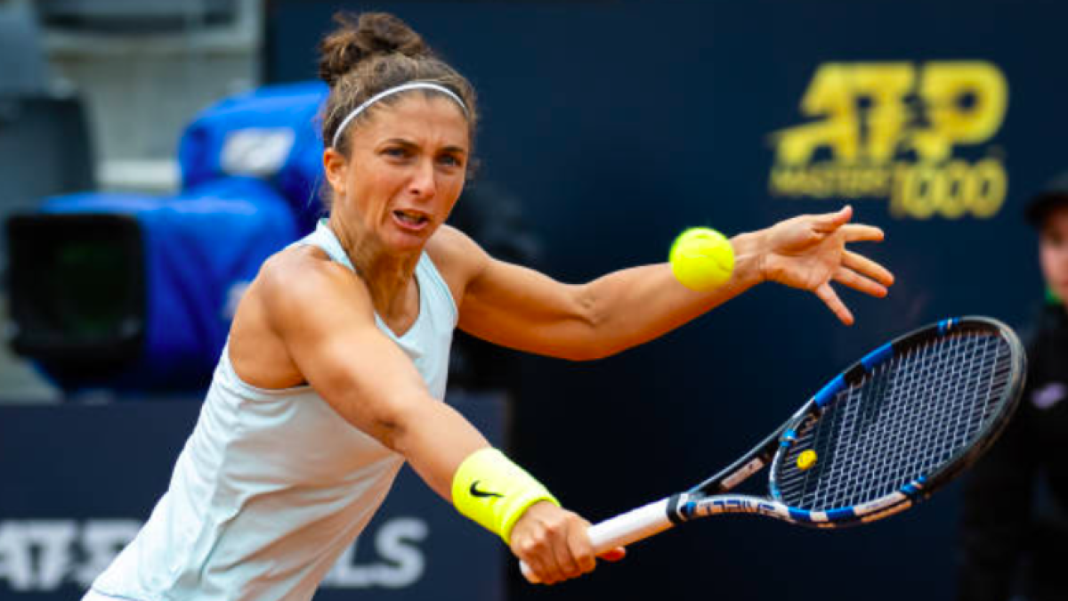 Sara Errani jugando en Roma.