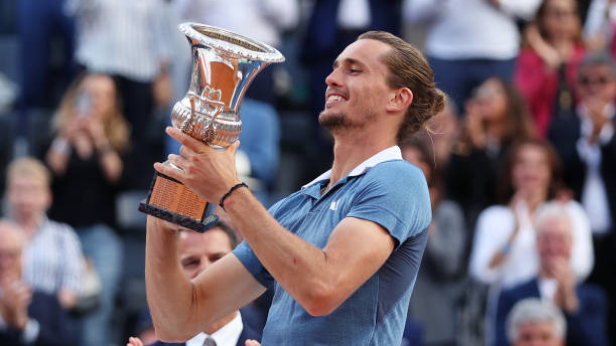 Alexander Zverev, campeón en el ATP Roma 2024. Foto: Getty