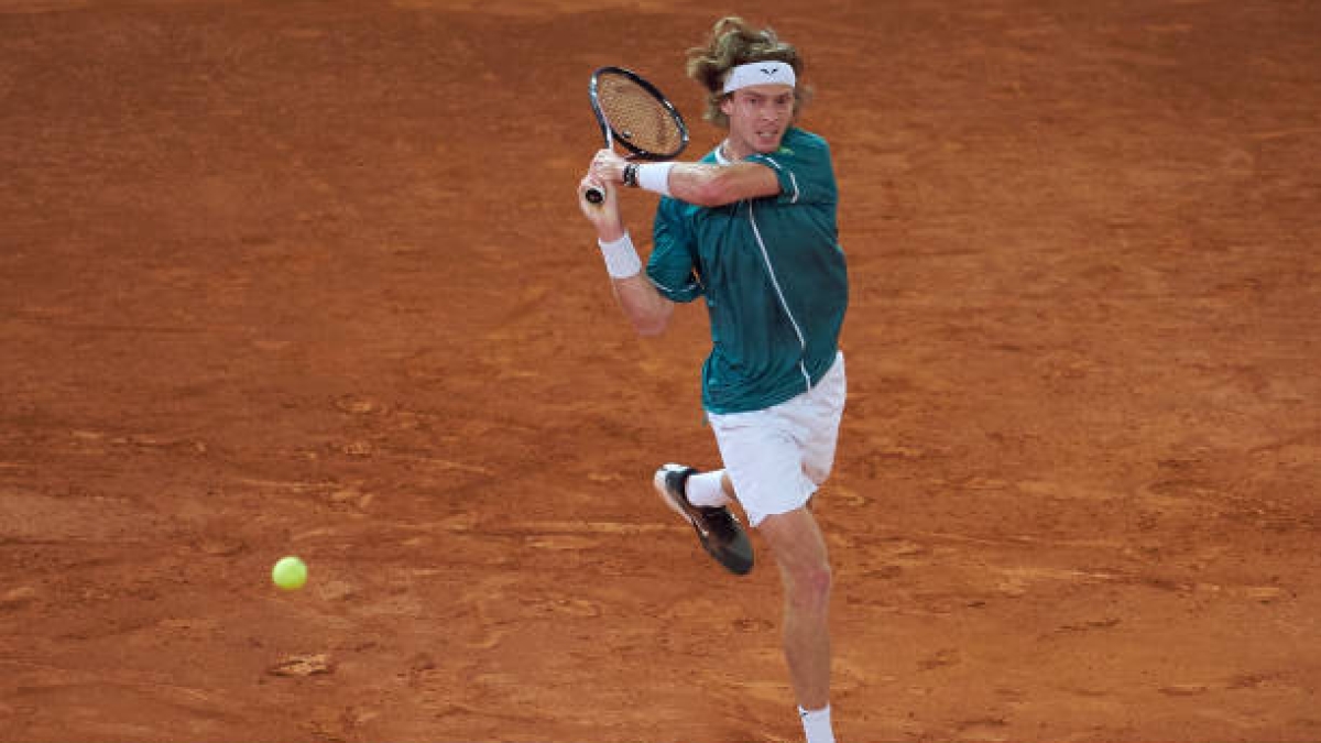 Andrey Rublev en el Mutua Madrid Open 2024. Foto: Getty
