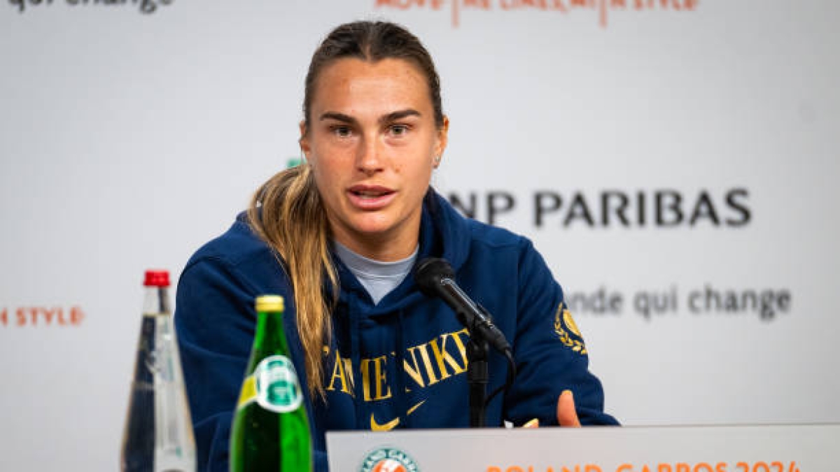 Aryna Sabalenka, en Media Day de Roland Garros 2024. Foto: gettyimages