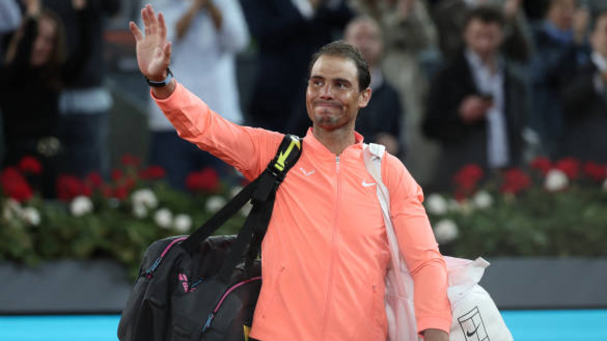 Rafa Nadal en el Mutua Madrid Open 2024. Foto: getty