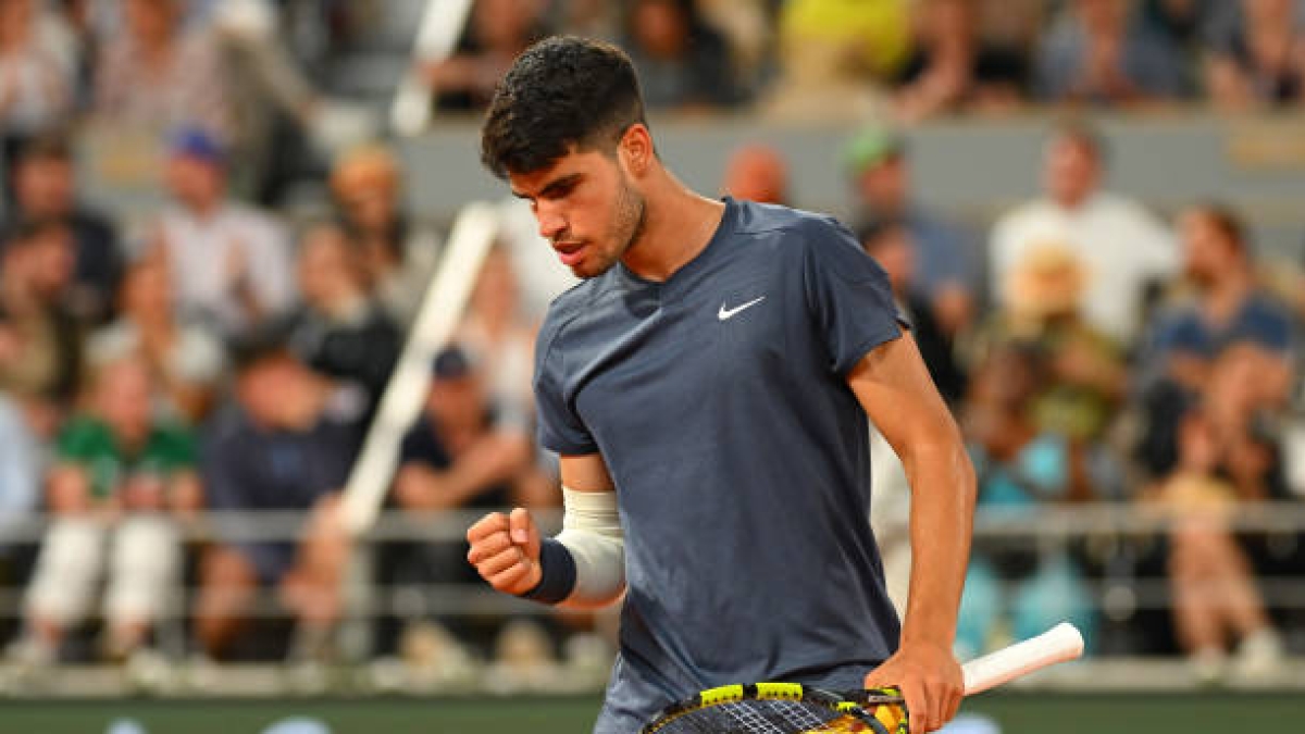 Alcaraz, en Roland Garros 2024. Foto: gettyimages