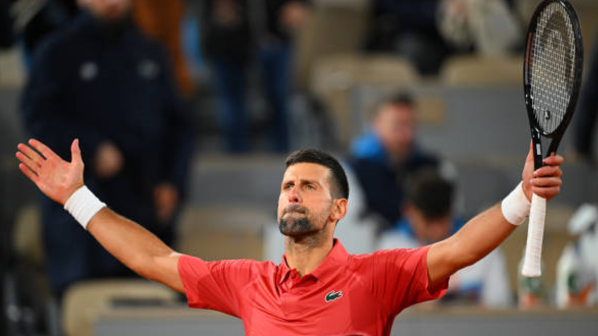 Novak Djokovic en Roland Garros 2024. Foto: getty
