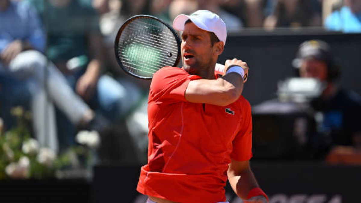 Novak Djokovic en el ATP de Roma 2024. Foto: getty