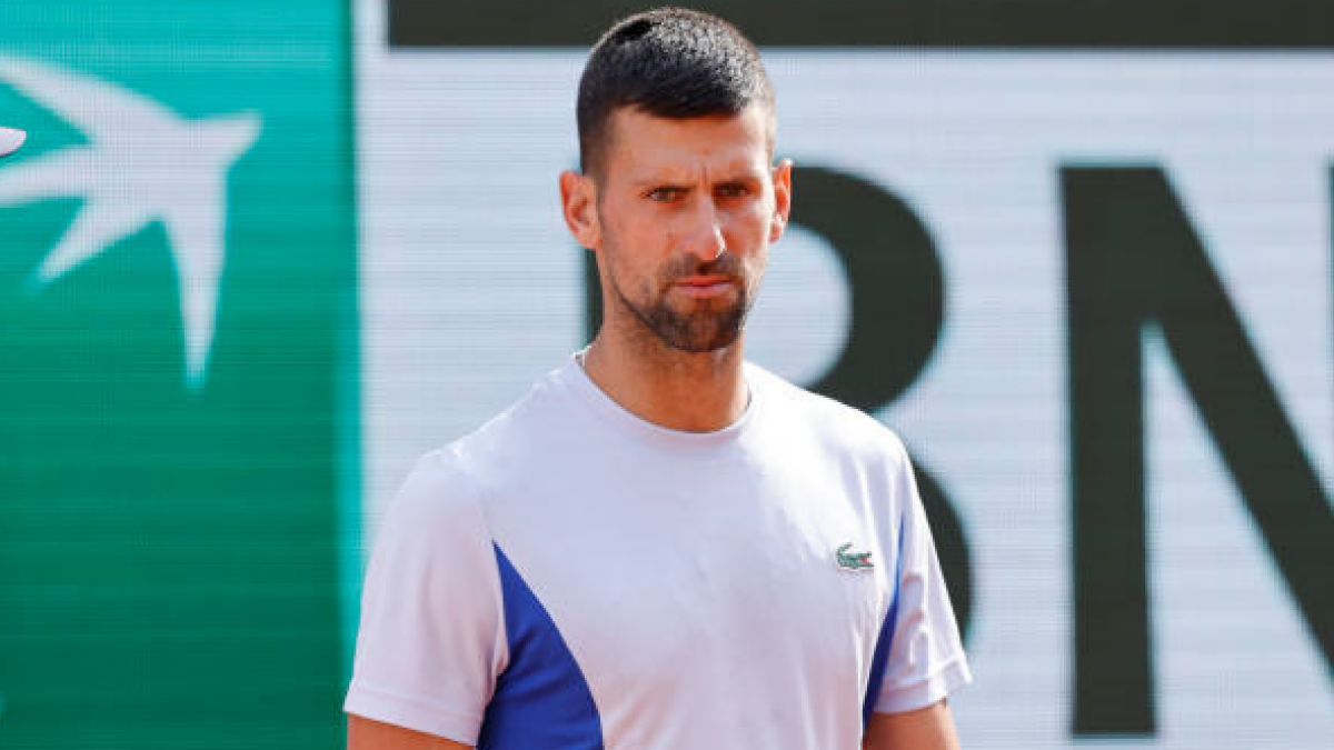 Novak Djokovic en Roland Garros 2024. Foto: getty